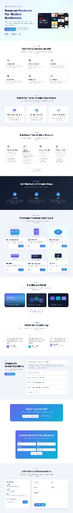 SaaS Business Landing Page project preview